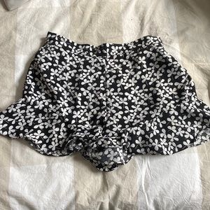 Black and white shorts